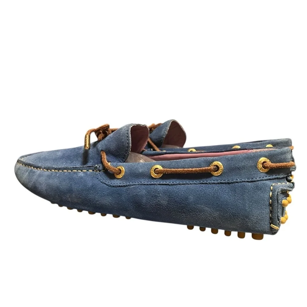 TED BAKER London Mens Blue Driving Moccasin Suede Shoes SUPER CLEAN‎ EU 42 /US 9
